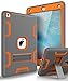 TOPSKY Case for New iPad 9.7 2018,iPad 6th/5th Generation Case,Three Layer Shockproof Defender Protective Case Cover for Apple iPad 9.7 2017/2018 A1893 A1954 A1822 A1823,Grey Orange