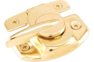 PRIME-LINE Defender Security U 9924 Sash Lock, 1-3/4 and 1-1/2 In. Hole Centers, Fits Single/Double Hung Wood Windows, Steel w/Diecast Lever, Bright Brass-Plated (Single Pack)