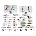 Dr.Fish Fishing Tackle Bag Loaded 5 Boxes 60 Fishing Lures Kit Crankbaits Spinners Roostertail Salmon Spoons Soft Plastic Shad Swimbiats Green