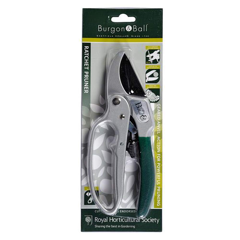 Burgon & Ball RHS Endorsed Ratchet Pruner, 20 cm Length