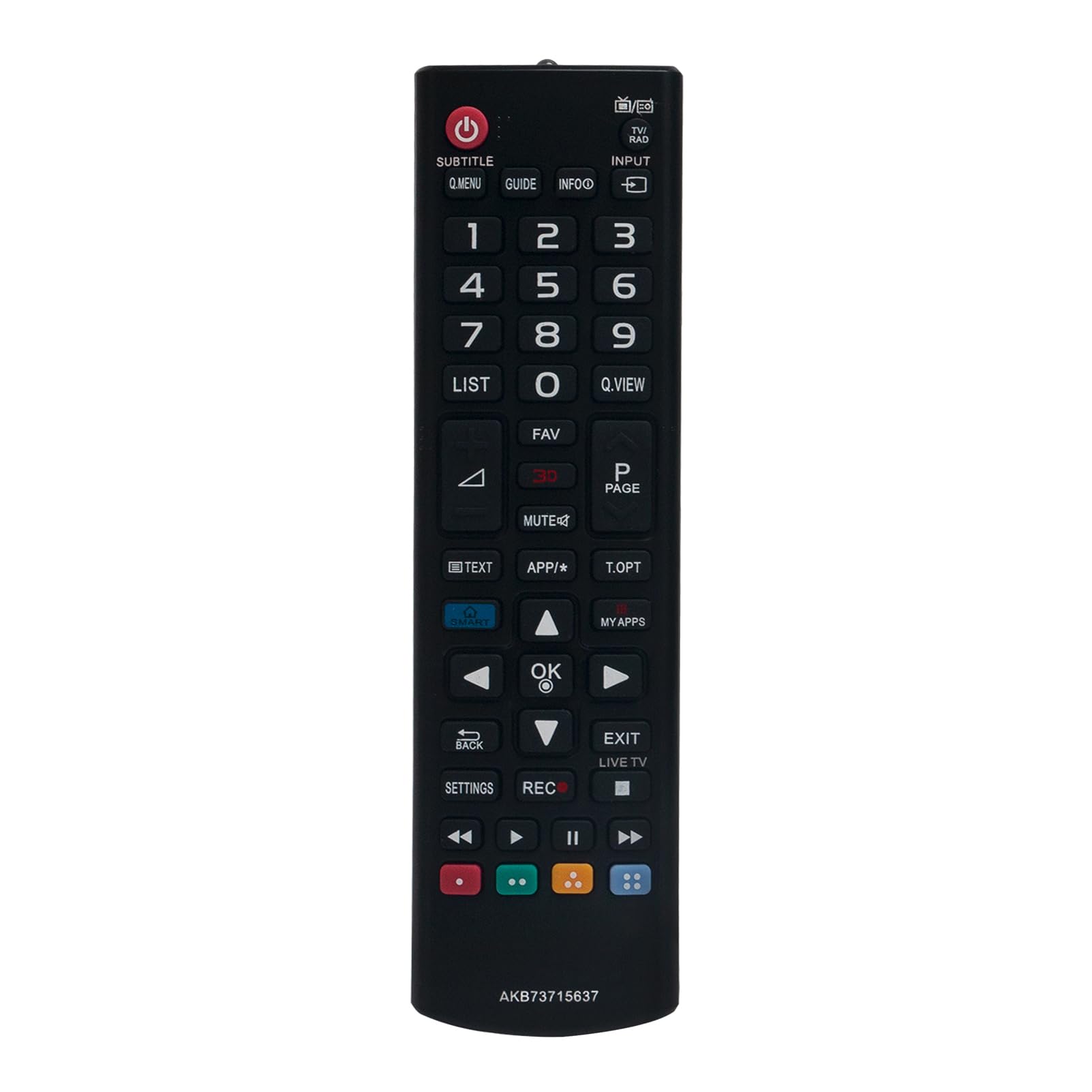VINABTY AKB73715637 Replacement Remote Compatible with LG LCD TV 27MT93S 32LA64 27MT93V 32LN570R 39LN575S 47LN575S 47LN575S 50LN575S 27MT93SPZQAEUOLUP 27MT93SPRQAEUOLUP 32LN575S 42LN570S