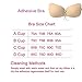 Aomh Strapless Self Adhesive Bra Silicone Reusable Push-up Bra Backless Invisible Sticky Bra (D, Beige)
