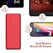Power Banks RAVPower 22000 Portable Charger 22000mAh 5.8A Output 3-Port Battery Pack (2.4A Input, iSmart 2.0 USB Ports, Li-polymer Battery Banks) Portable Battery Charger For Smartphone Tablet – Red