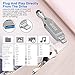 EATOP iPhone Flash Drive 128GB USB 3.0 Memory Stick with Inductive Touch Head,Lightning Connector for iPad iPod iOS PC, External Storage Memory Stick (Silver)