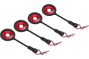 Hot Racing BWP133B02 Red Bent Body Clips 23mm Long 1.2mm Wire (4)