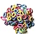 Pack Of 100 SMALL Terry Elastic Tiny Ponytail Hair Band Holder MIX COLORS