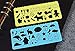 Set of 4 Plastic Drawing Painting Stencils Scale Template Sets, Graphics Stencils for Scrapbooking,Card and Craft Projects,Bookmark Ruler,Perfect for Using with Your Bullet Journal