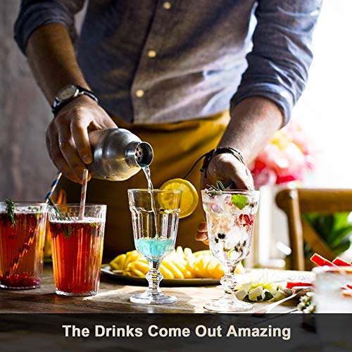 Chyyi Cocktail-Shaker mit Messbecher, professionelles Martini-Bar-Werkzeug-Set, Mixer, kein Auslaufen – Bild 6