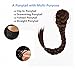 FESHFEN Long Cute Fishtail Braided Ponytail Clip in/on Braided Rope Hair Chignon Drawstring Braid Fishtail Plait Ponytail Hair Extensions Hairpiece 19 Inch 130g Pale Golden Blonde and Bleach Blonde