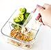 Glass Meal Prep Containers - 3-Pack 3 Compartment Food Storage Containers with Leak Proof Sauce Cups and Label Set - Microwave, Freezer, Oven & Dishwasher Safe (3, 3 Compartment with Utensils)
