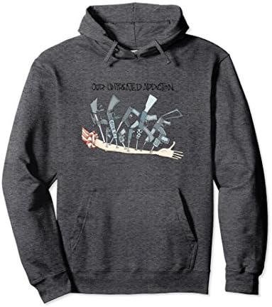 Unisex Signe Wilkinson: American Gun Addiction Hoodie Small Dark Heather