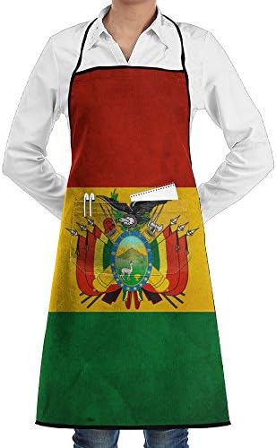 Bolivian Flag Bib Apron With Pockets For Women And Men