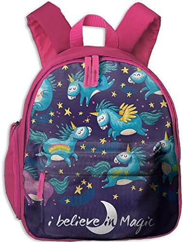 SarahKen Unicorn Original Divine Winged Unicorn Horned Horse Miracle Art Design Boys And Girls School Bagpack Pink 12.5"x 4"x 10.5"