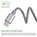 Amoner 3Pack 10ft Nylon Braided High Speed USB 2.0 A Male to Micro USB Male Cable, Data Sync Cable Cord For Android, Samsung, HTC, Motorola, Blackberry Smartphones and Tablets (Gray)
