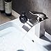 FAUMIX Single Handle Bathroom Vanity Sink Faucet Lavatory Waterfall Mixer Tap, Brushed Nickel