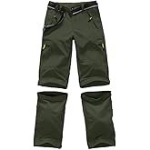 Boys Cargo Pants Kids' Hiking Quick Dry Lightweight Convertible Youth Waterproof Outdoor Camping Fishing Scout Pants