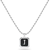 LUXEJEW Valentines Day Gifts for Him - Stainless Steel A-Z Initial Necklaces for Men Boys, 20+2 Inches Rope Chain Letter Pendant Necklace Jewelry Gifts