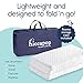 Tri-fold Pack n Play Mattress Pad with Firm (for Babies) & Soft (Toddlers) Sides | Portable Foldable Playard Mattress, Playpen Mattress for Pack and Play Crib | Includes Carry Case