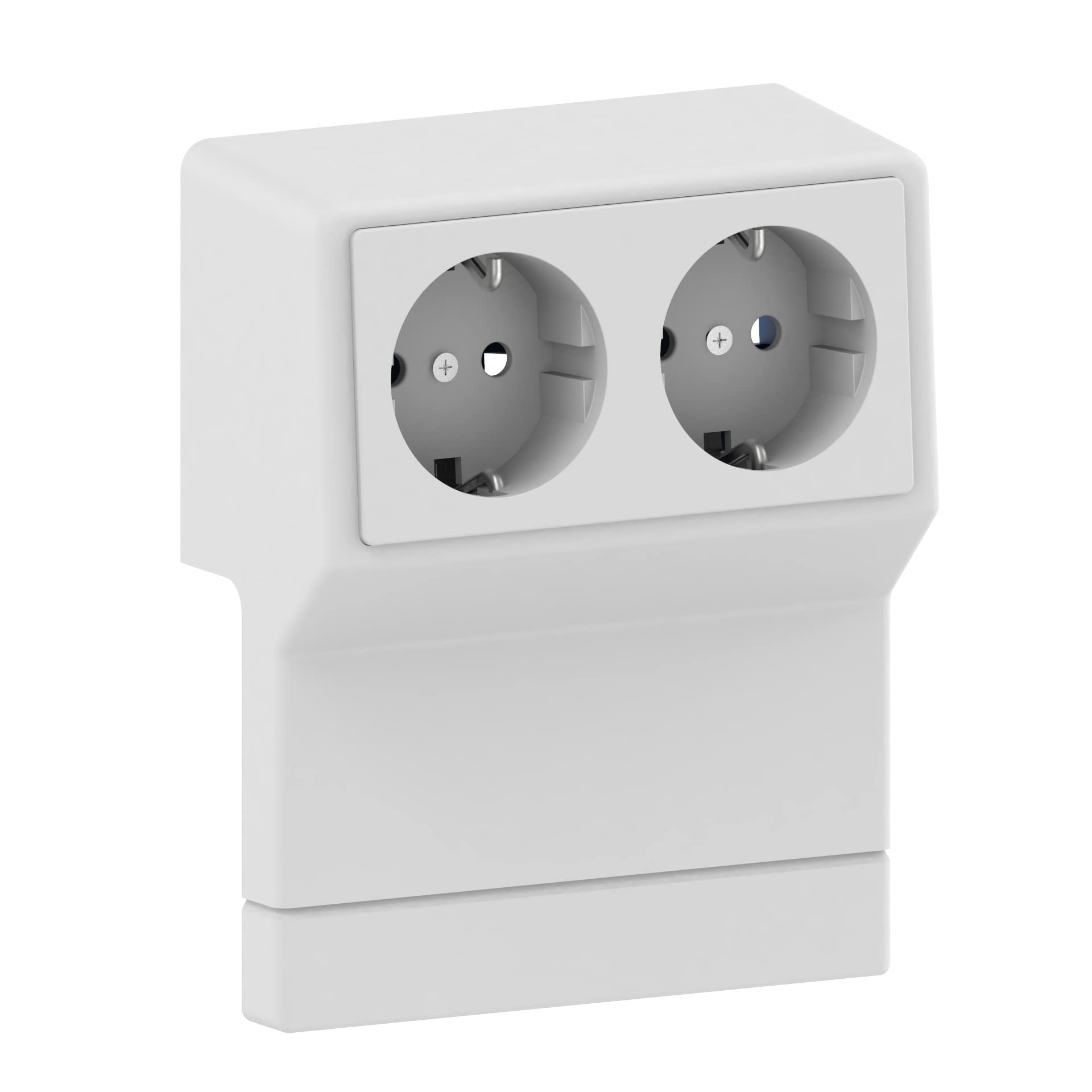 Habengut 2-way socket unit for skirting board 70 mm | Contents: 1 piec