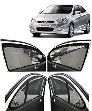 Autofact Car Accessories Zipper Magnetic Sunshades Compatible For Hyundai Accent Amazon In Car Motorbike