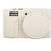 MUZIRI KINOKOO Silicone Sleeve Compatible for Panasonic Lumix ZS99 Camera - Soft Protective Cover for DC-ZS99/TZ99 Digital Camera with Removable Lens Cover - Anti-Slip & Anti-Scratch - Off White