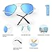 [Buy 1 Get 1] Elimoons Sunglasses for Men Women Aviator Polarized Metal Mirrored, UV400 Lens Protection