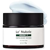 Le' Nubele Azulene Cica Cream for Blemish, Sensitive Skin, Post-Acne Face Moisturizer, Azulene 800ppm, Centella Asiatica, Manchurian Birch Bark, Non-Comedogenic, Korean Skin Care, 50g/1.76 oz.