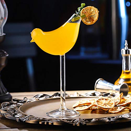 YARNOW 2 Stücke Saft Gläser 150Ml Cocktailgläser Trinkgläser Vogel Form Wassergläser Saftgläser Glas Eisschalen… – Bild 6