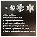 Glitter Snowflake Window Clings 114 pcs Reusable Sparkly Static Window Clings for Christmas Holiday Winter Decorations Multi-Size (Silver, 114 pcs)