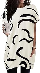 3XL Beige Womens Casual Tops for Legging Tunic