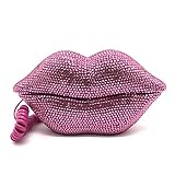 EPLAZA Rose Pink Sexy Lips Mouth Fixed Land Line Telephone Shining Desk Wired Corded Phone Home Office Decoration