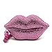 EPLAZA Rose Pink Sexy Lips Mouth Fixed Land Line Telephone Shining Desk Wired Corded Phone Home Office Decoration