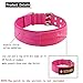Yunleparks Highly Reflective Dog Collar Tactical Dog Collar with Comfortable Soft Lining Padded and Heavy Duty Metal Buckle for Medium and Large Dogs (L, Pink)thumb 2