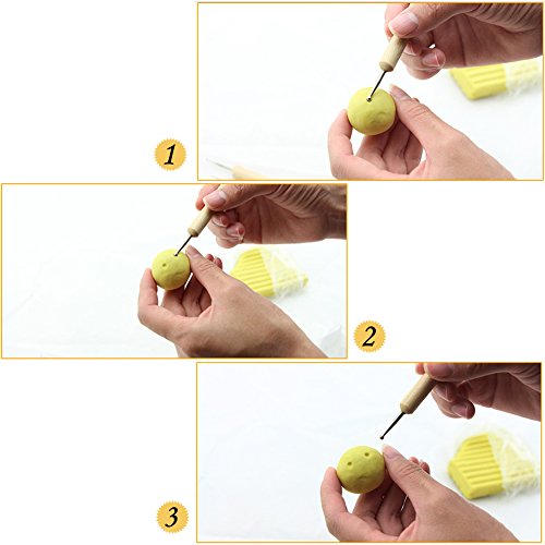 COCODE 13PCS Dotting Tool Ball Stylus for Rock Painting, Pottery Clay Modeling Set, Sculpting Kit for Mandala Art Carving