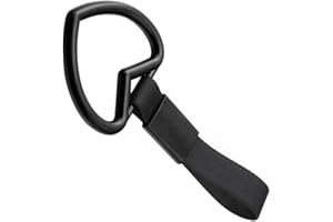 DSKOIPH 1 PC Heart JDM Tsurikawa Hang Ring Subway Train Bus Handle Hand Strap Drift for Car (Heart: Black)