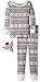 Burt's Bees Baby Baby Organic 2 Piece Pj Set with Ornament, Heather Grey Fair Isle, 12 Months