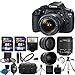 Canon EOS Rebel T5 DSLR Digital Camera & EF-S 18-55mm f/3.5-5.6 IS Lens + 2x telephoto Lens + 58mm Wide Angle Lens + Flash + 59-Inch Tripod + UV Filter Kit + 24GB SDHC card + Accessory Bundle