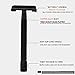 WEISHI Black Long Handle Butterfly Open Double Edge Safety Razor Twist to Open Men's Shaver
