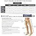 Truform 20-30 mmHg Compression Stockings for Men and Women, Thigh High Length, Dot Top, Closed Toe, Beige, Small
