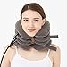 ChiFit Inflatable & Adjustable 4-Layer Cervical Neck Traction Stretcher Pillow Device - Cervical Collar Decompression Support Brace for Travel/Home Promoting Improved Spine Alignment