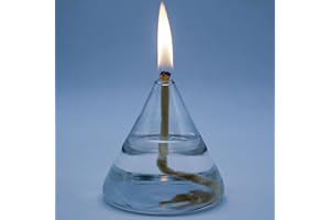 GXFCCYXT Refillable Liquid Petite Cone Oil lamp - Sturdy Borosillicate Glass Oil Candle (Cone)