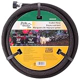 Rocky Mountain Goods Soaker Hose - Heavy duty rubber - Saves 70% water - End cap included for additional hose connect - Great for gardens/flower beds - Reinforced fittings (25-Feet by 5/8-Inch)