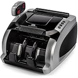 Money Counter Elite w/Fast Count - UV/MG/IR Counterfeit Bill Detection, Counterfeit Alarm, 1200 Bills Per Minute, Professional Cash Counting Machine