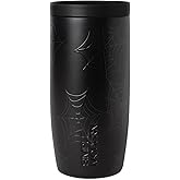 Simple Modern Halloween Signature Voyager | 16oz Travel Coffee Mug Tumbler with 360° Lid | Gifts for Women Men | Ceramic-Lined Insulated Stainless Steel Cold Brew Iced Coffee Cup | Spiderwebs