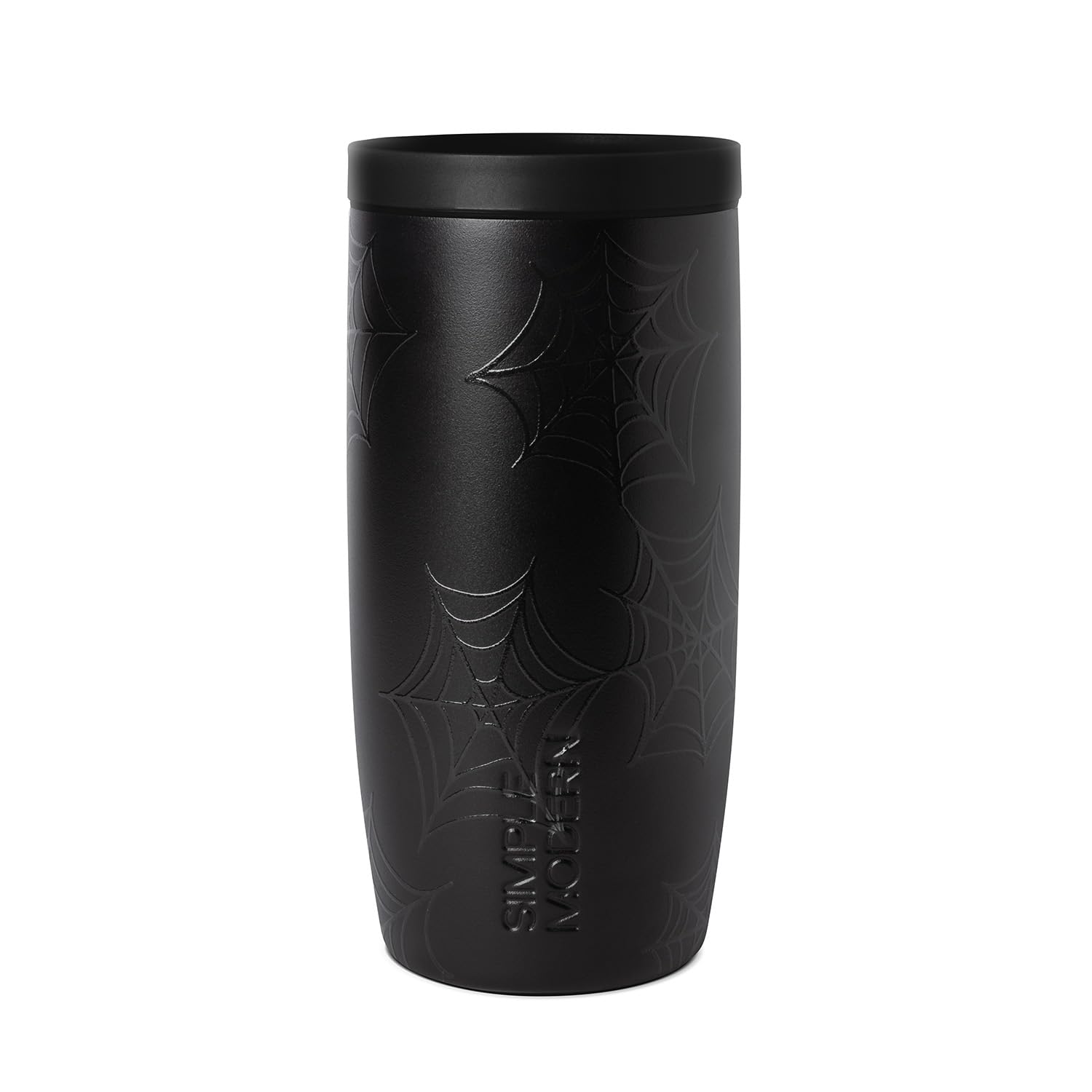 Photo 1 of ***LID HAS A CRACK ON THE TOP, SELLING FOR PARTS, FINAL SALE***Simple Modern Halloween Signature Voyager | 16oz Travel Coffee Mug Tumbler with 360° Lid | Gifts for Women Men | Ceramic-Lined Insulated Stainless Steel Cold Brew Iced Coffee Cup | Spiderwebs*