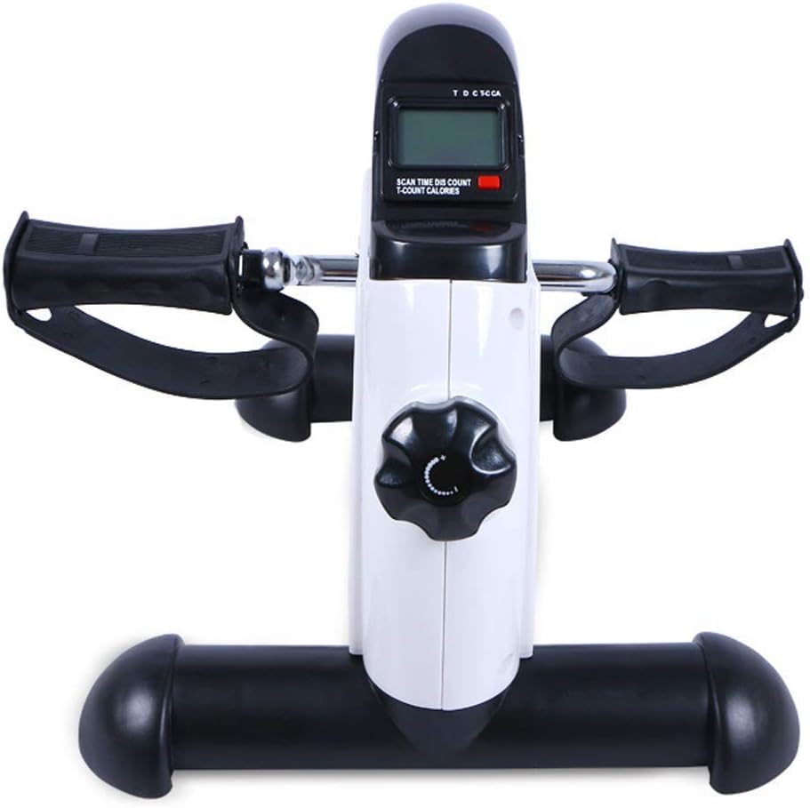 XCHUNA Mini Exercise Bike Pedal Exerciser,Portable Home Pedal Exerciser Gym,Elderly Foot Pedal Trainer with Digital Display and Adjustable Resistance
