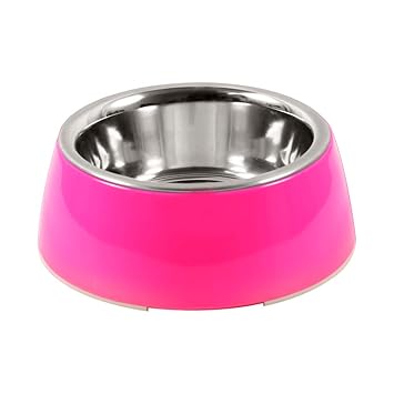 Heads Up For Tails- Toothsome Meal Dog Food Bowl (Large, Pink)
