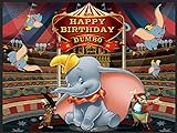Dumbo Backdrop | Circus | Birthday | for Girl | Boy | Elephant | Party Supplies | Theme Banner Photography Decorations