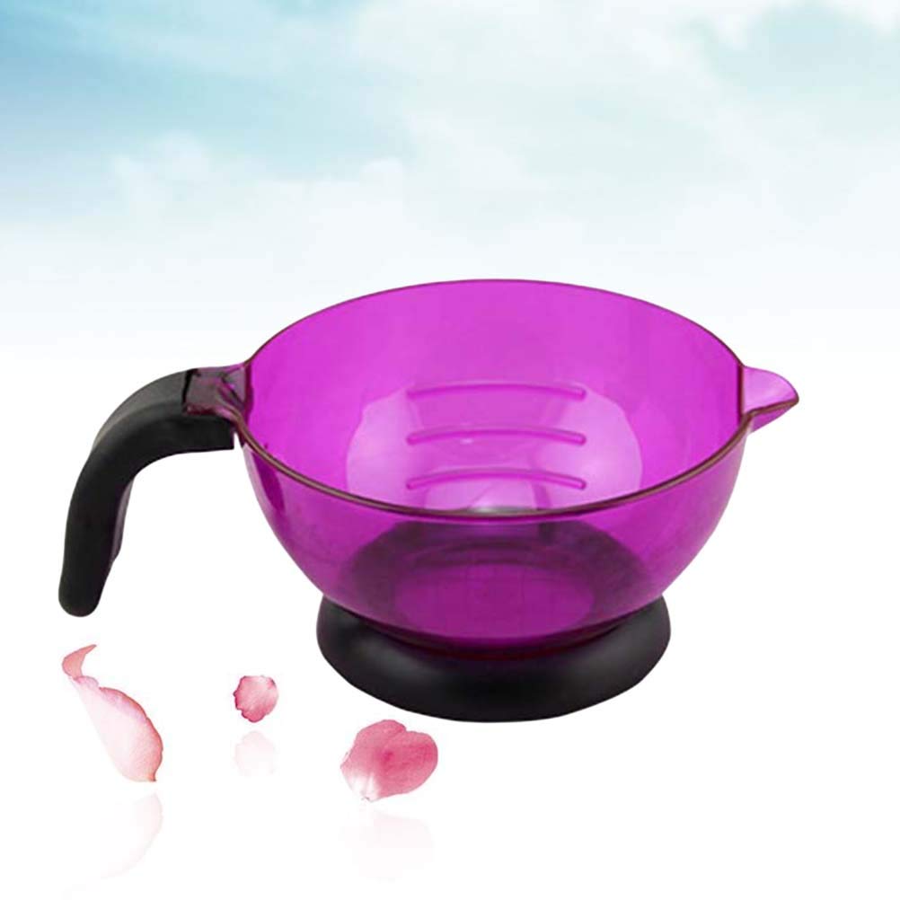 Lurrose Hair Color Bowl Hair Mixing Tinting Bowl with Handle DIY Hair Dye Tools for Salon Barbershop Hairdressers (Purple) : Beauty