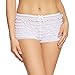 Leg Avenue womens Micromesh Lace Ruffle Boy Boxer Shorts, White, One Size US